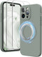 iPhone 14 Pro Case, Calke Green Silicone, MagSafe Compatible, Camera Protection, 6.1", with 2 Screen Protectors.