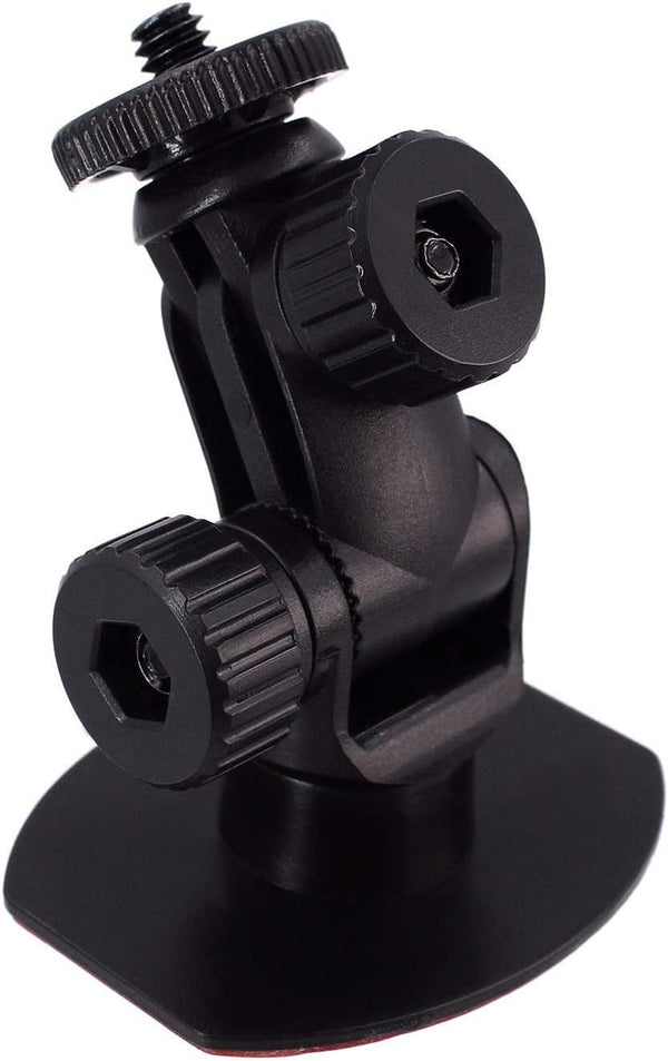 CH114 1/4"-20 Thread Car Camera Mount Holder with 3M Double-Sided Adhesive Base - Universal Dash Cam Tripod Holder for