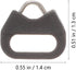 4 Sets Metal Triangle Split Ring Hooks for Camera Straps with Brackets, Heavy-Duty Triangle Ring Hooks for Mirrorless