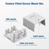 Iwillink 2-Port Keystone Jack Surface Mount Box, White, 5-Pack