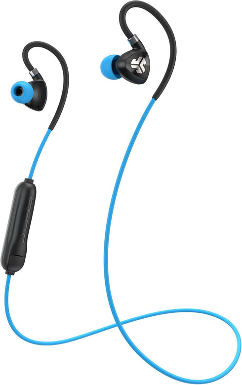 JLab Fit 2.0 Bluetooth Wireless Sports Earbuds, Bluetooth 4.1, 10mm Titanium Drivers, 6 Hour Battery Life, IP55