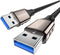 USB 3.0 Male to Male Extension Cable, USB A Male to Male Cord, Works with Laptop Cooling Pad, External Hard Drive
