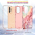 Btscase Samsung Galaxy A53 5G Case, Marble Pattern Heavy Duty Shockproof Full Body Cover, Rose Gold
