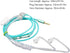 Yunseity Air Tube Headphones - Universal 3.5mm Bilateral Air Tube Earbuds with Noise Cancellation, Green