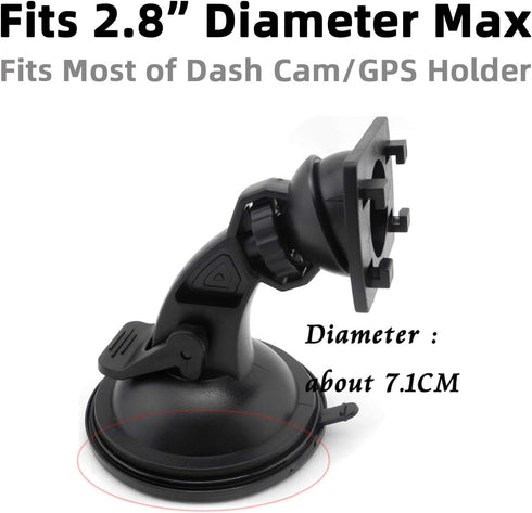 Dashboard Adhesive Mounting Disk - Circular Adhesive Sticky Suction Cup Base Adapter Plate for Car Dash Cam Garmin TomTom GPS Nav Smartphone Console Disc (2 Pcs, Diameter 2.8 inch)