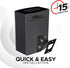Sound Bass Wall Mount for Bose SoundTouch 10 Speaker, Black, 2.5mm Steel, Swivel +40 to -40, Tilt +3 Up, -35 Down