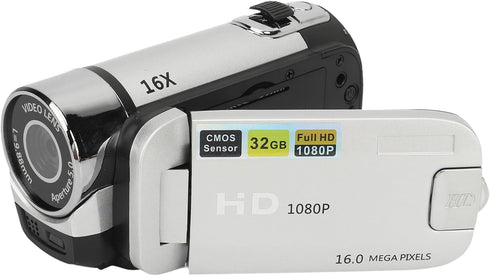 ICRPSTU 1080P 16MP 16X Digital Camera with Rotatable Screen, Zoom Camcorder HD Video Recorder, Fill Light for Selfies