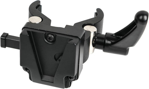 V-Mount Battery Adapter with Clamp for Lighting Stand and Support Rod Mounting