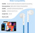 URIZONS 2-Pack Braided USB C Earphones with Mic + USB C to USB C PD Charging Cables, Colorful Earbuds
