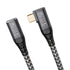 USB Type C Video Extension Cable, (6.6ft/2M/20Gbps/100W), 90 Degree USB C 3.2 Extender Fast Transfer Charging Compatible