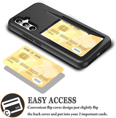 Asuwish Samsung Galaxy A54 5G Phone Case with Tempered Glass Screen Protector, Card Holder Slot, Kickstand Protective