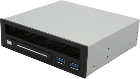Syba 5.25" Bay Adapter for Slim Optical Drive, 2.5" Trayless Rack for HDD SSD, USB Hub - SY-MRA55005