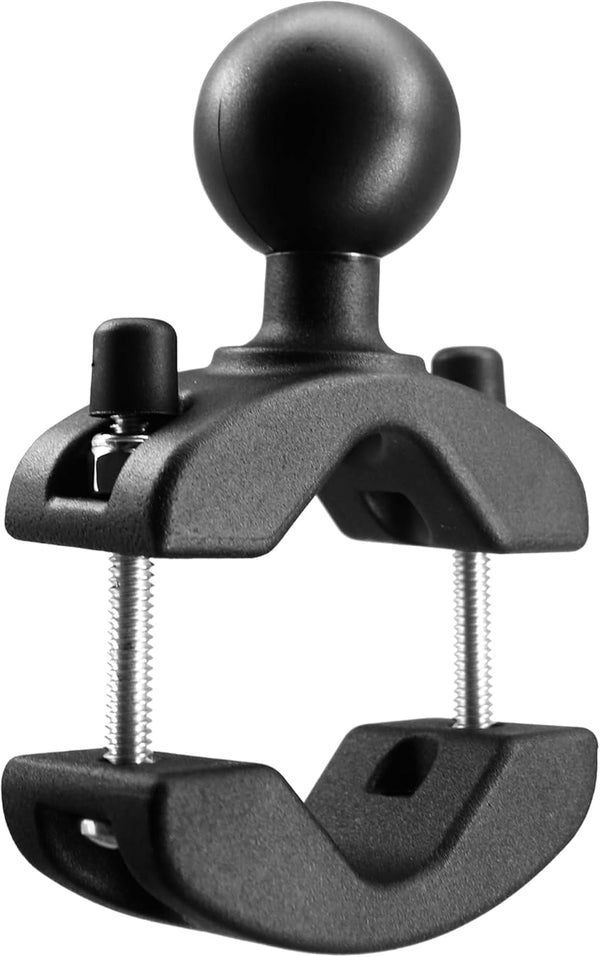 Aluminum Grab Bar Clamp Mount Base with 1.5'' Ball for Rails 1.18'' to 2'' Diameter, Compatible with RAM Mounts C Size