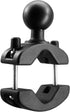 Aluminum Grab Bar Clamp Mount Base with 1.5'' Ball for Rails 1.18'' to 2'' Diameter, Compatible with RAM Mounts C Size