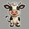Acatalepsy Sticker Cute Dairy Cow Stickers for Water Bottle 2in, Waterproof Vinyl Kawaii Animal
