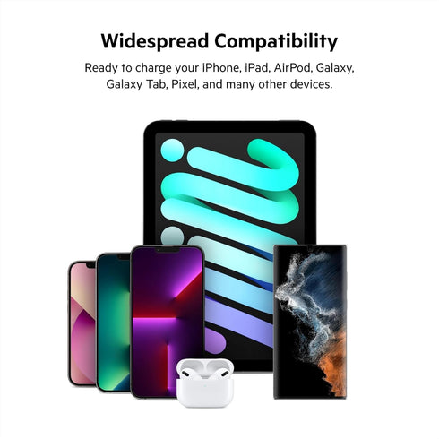 Belkin 20W Wall Charger, USB-C Fast Charging Block for iPhone 16 Series, Galaxy S24, iPad, AirPods & More - 2-Pack
