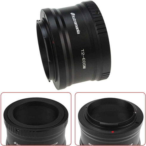 Astromania Canon EOS-M T2 Mount Lens Adapter - for Canon EOS-M Camera System Telescope/Spotting Scope Accessories