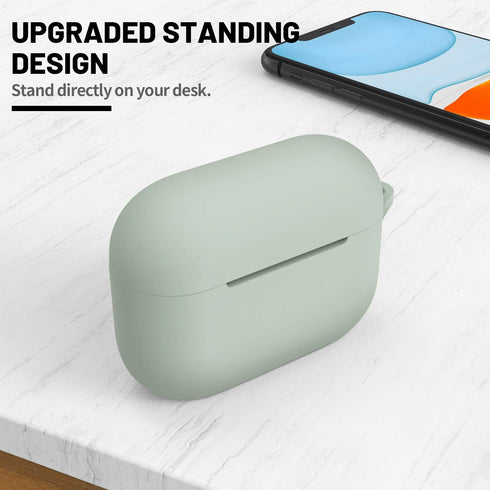 ATUAT for AirPods Pro 1st/2nd Generation Case Cover - Protective Silicone Skin with Keychain for Apple AirPods