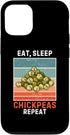 Retro Eat, Sleep Chickpeas Repeat Chickpeas Lover iPhone 15 Retro Eat, Sleep Chickpeas Repeat Vintage Chickpeas Lover Case