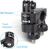 HSU Bike Handlebar Mount for Action Cameras - 360 Rotation Seat Post Compatible with GoPro Hero 13/12/11/10/9/8/7/6,