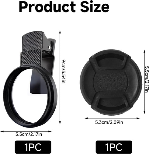 Ryetvok 52mm Set, 17 16 15 14 13 12 11 CPL Filter for Phone Camera with Lens Clip HD Circular Polarizer Polarizing