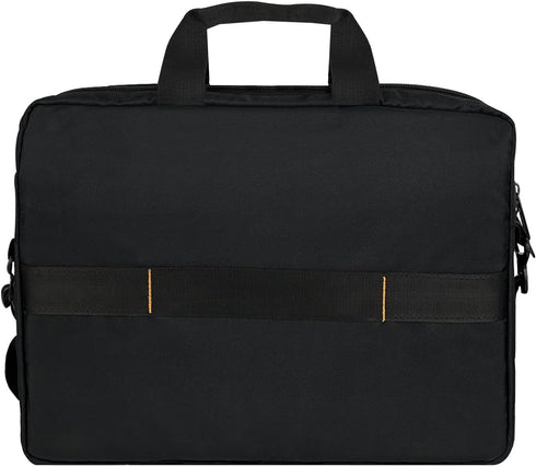 Amazon Basics 15.6 in Laptop Bag with Shoulder Strap and Handle, Large Capacity, Spacious Compartments, Black