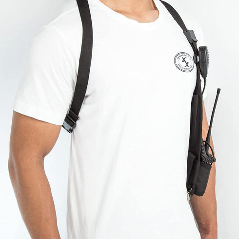 Radio Shoulder Harness Holster Chest Holder Universal Vest Rig for Police Firefighter Two Way Radio Search Rescue Essentials