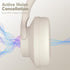 ZIHNIC Active Noise Cancelling Headphones, 60H Playtime Wireless Bluetooth Headset, Low Latency, Milky White