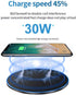 30W Fast Wireless Charger Pad, Compatible with iPhone 14/13/12/11/X, Samsung Galaxy S23/S22/S21/S20, White