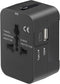 Travel Adapter, Universal All in One AC Power Plug Adapter with USB-C and USB-A Charging Ports for USA EU UK AUS