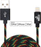 NRGPower Premium 3ft Nylon Braided USB Cable with Lightning Connector, MFi Certified for iPhone, iPad, Rasta