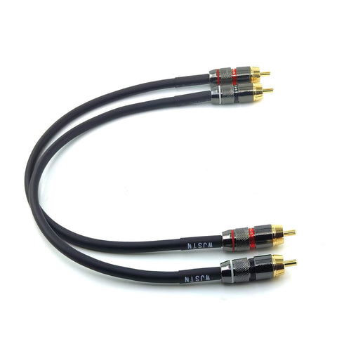 WJSTN 1ft Cable,1rca 1rca 2Pack. RCA to RCA Cable Stereo Audio Male to Male Cable Short Apply to with Speaker, AMP