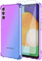 Osophter Clear Case for Samsung Galaxy A13 5G, TPU Shock-Absorption Cover with Screen Protector for A04S (Purple Blue)