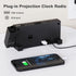 Mesqool Projection Alarm Clock with FM Radio, Large Number Display, USB Charger, Dual Alarms, Sleep Timer