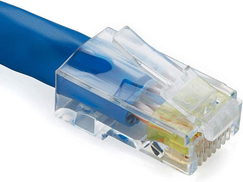trueCABLE Cat6/6A RJ45 Connectors, Staggered Unshielded Modular Plug, 50 Pieces, Gold Plated