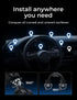 LISEN Magnetic Car Phone Mount for iPhone and Android, 6 Magnets and Adjustable Arch Design, Black