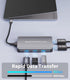 SWITCHFLUX Adapter,6 1 4K 2HDMI,3USB Port,100WPD USB C Docking Station Dual Monitors in USB C Hub for Dual HDMI