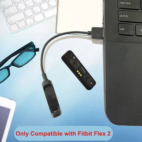 Fitbit Flex 2 Charger Cable (2Pack, 30cm/1ft) - USB Charging Cable for Fitbit Flex 2 (Black, 2Pack)