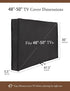 iBirdie Outdoor Waterproof TV Cover for 48 to 50 Inch Flat Screen, Weatherproof with Zipper, Black 600D Fabric