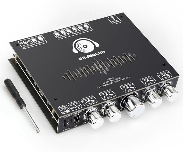 S220HS 160W×2+220W 2.1 Channel Bluetooth Power Amplifier Board, TDA7498E Chip, Support Custom Bluetooth Name, 12V-36V