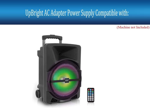 UpBright 9V AC/DC Adapter Compatible with Pyle PPHP1544B PYPPHP1544B 7.4V 2200mAh Li-ion Battery 1200W Wireless BT Streaming Loudspeaker Speaker PyleUSA PRTPPHP1544ADP 1.5A Power Supply Cord Charger
