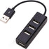 Apoi 4 Port USB Port Splitter Compact Portable High Speed USB 2.0 Data Hub for Windows MacBook PC - Black