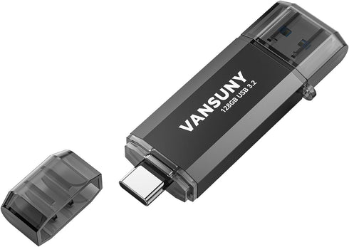 Vansuny 128GB Type C Flash Drive Upgraded 450MB/s USB 3.2 High Speed Flash