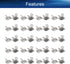 Heyiarbeit 50 Pairs AA Battery Spring Plate, Positive Negative Conversion Spring Contact Nickeling Plate 12mmx10mm