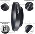 55mm Universal Metal Lens Hood,Wide Angle Lens Hood Compatible All 55mm Brands Camera Lens(and Easy to Install and Remove)+1pcs 55mm Lens Cap