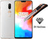 Ibywind Screen Protector for OnePlus 6 with 2Pcs Tempered Glass, 1Pc Backing Carbon Fiber Film, Easy to Install