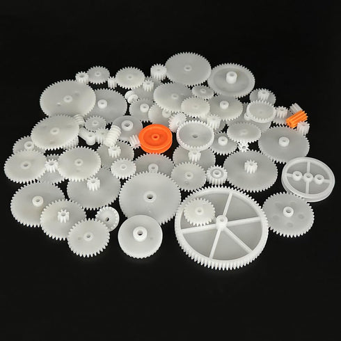 URIMPAVIDO 64PCS Module 0.5 Plastic Gears Single Gear Reduction Gear Small Motor Gears