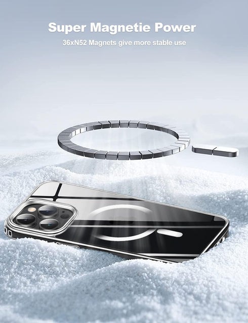 Tigowos Compatible with iPhone 15 Pro Max Case, 10FT Drop Resistant, Crystal Clear Shockproof Slim Fit