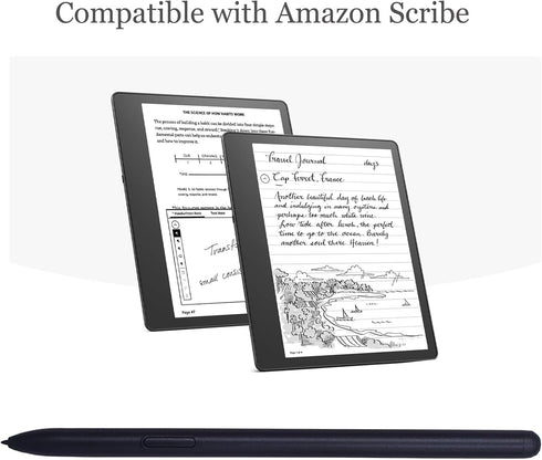 Stylus Pen Replacement for Kindle Scribe, 4096 Levels Pressure Sensitivity, Magnetic Absorption Function (Black)