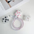 for Apple 20W USB-C Power Adapter Charger with Protective Case and USB Lightning Cable Cover, Cute Floral Data Cable